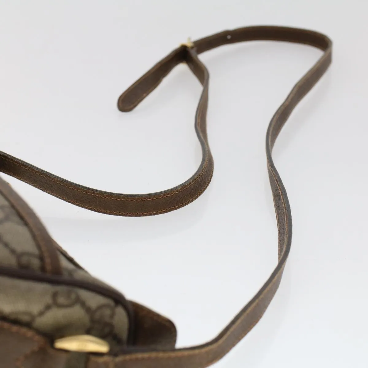 GUCCI GG Canvas Web Sherry Line Shoulder Bag Beige 0011936177  ar9950
