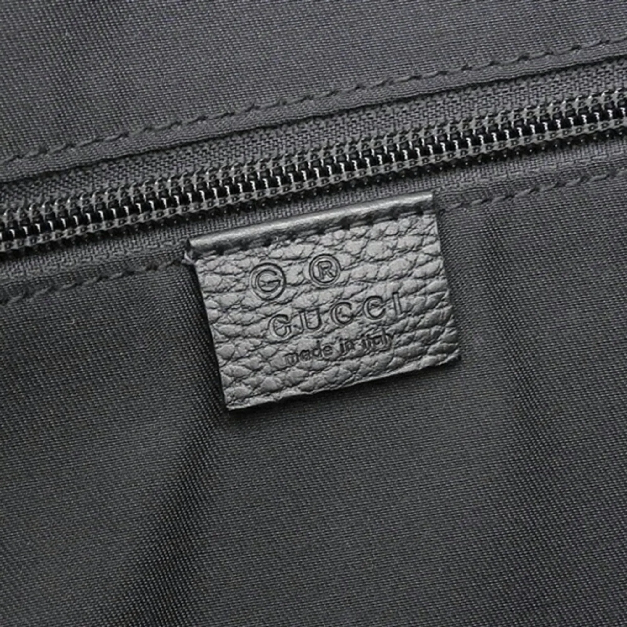 GUCCI GG Nylon Shoulder Bag 190628 Black Ladies