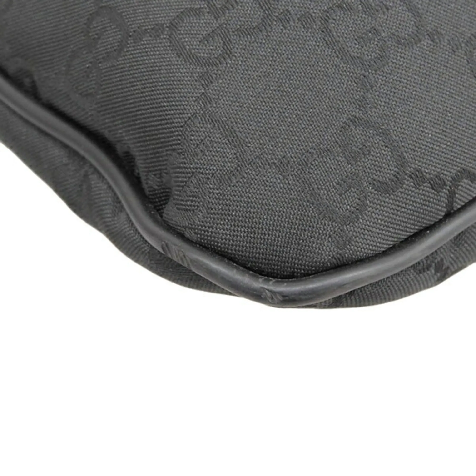 GUCCI GG Nylon Shoulder Bag 190628 Black Ladies