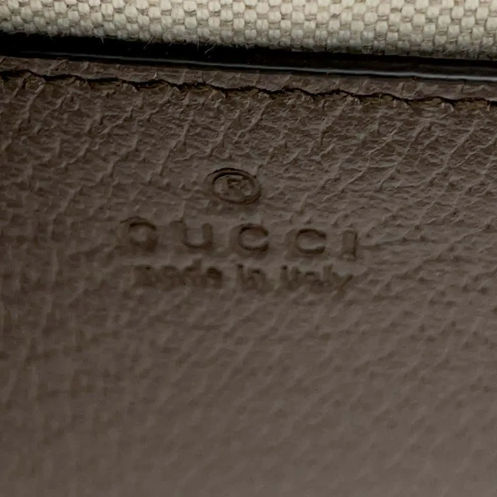 GUCCI Horsebit1955 Jumbo GG Shoulder Bag Brown 658574 Canvas Leather