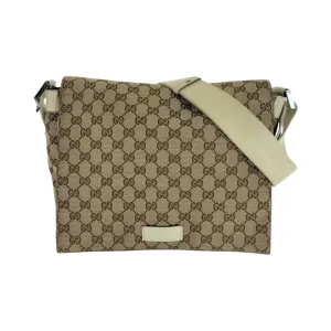 Gucci ivory Gg Canvas Messenger Bag Shoulder Bag (Pre-Owned)