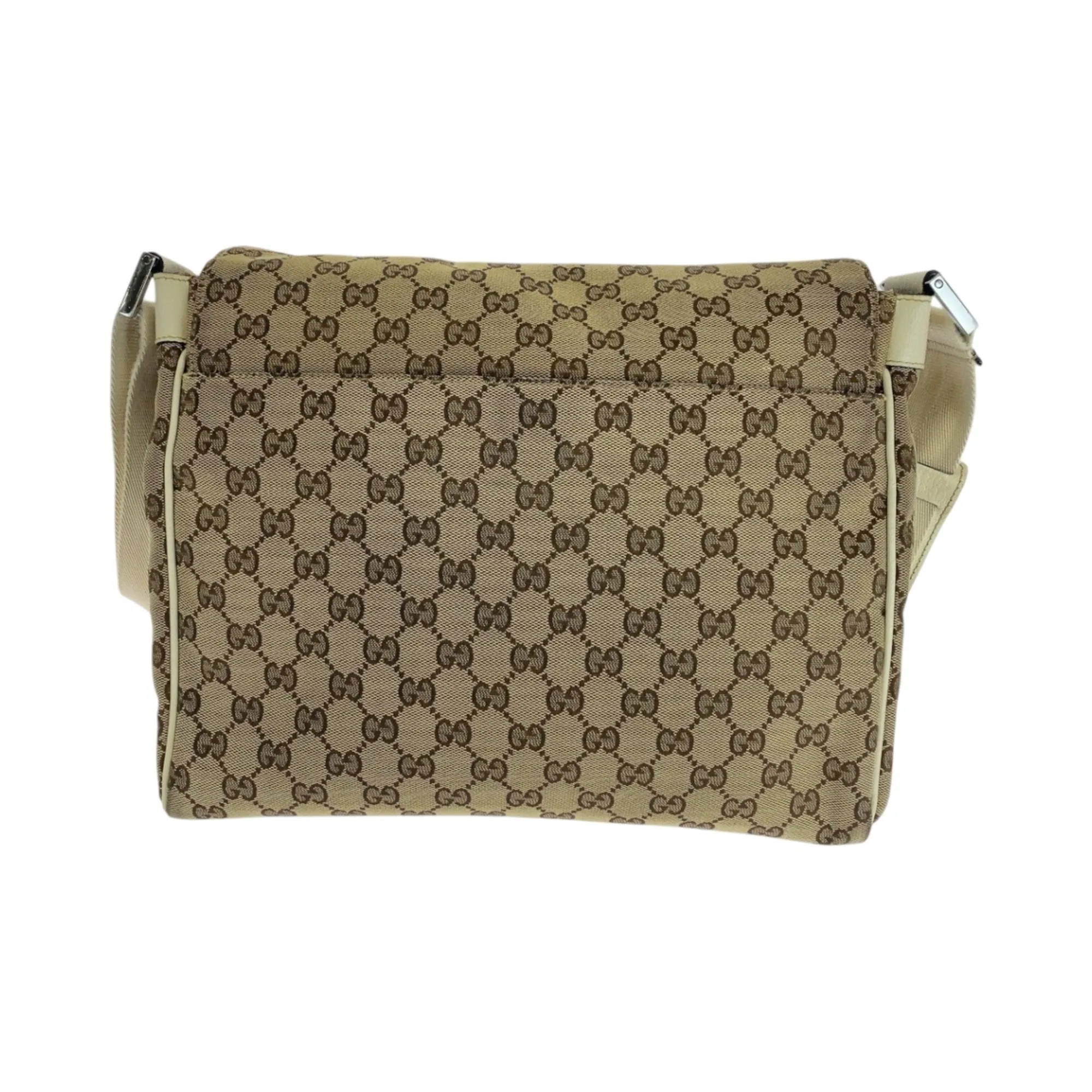 Gucci ivory Gg Canvas Messenger Bag Shoulder Bag (Pre-Owned)