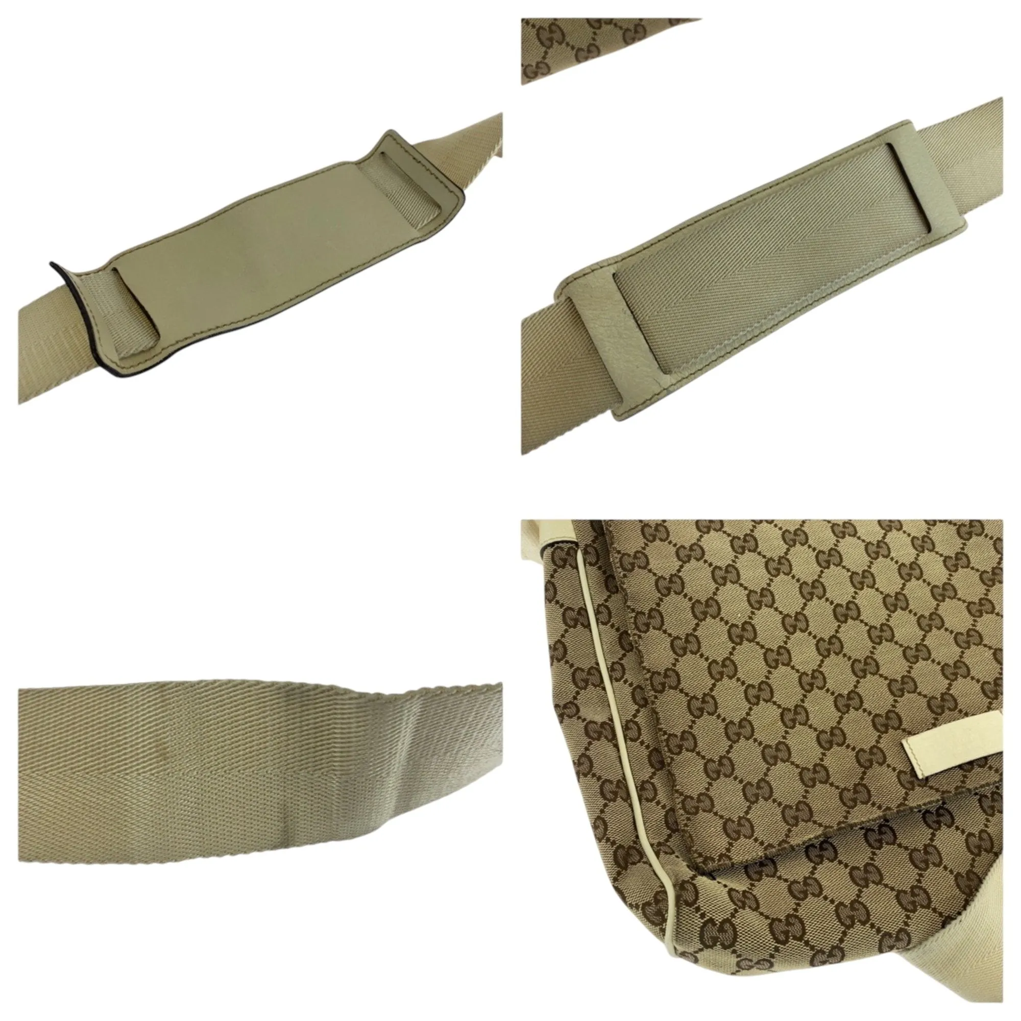 Gucci ivory Gg Canvas Messenger Bag Shoulder Bag (Pre-Owned)