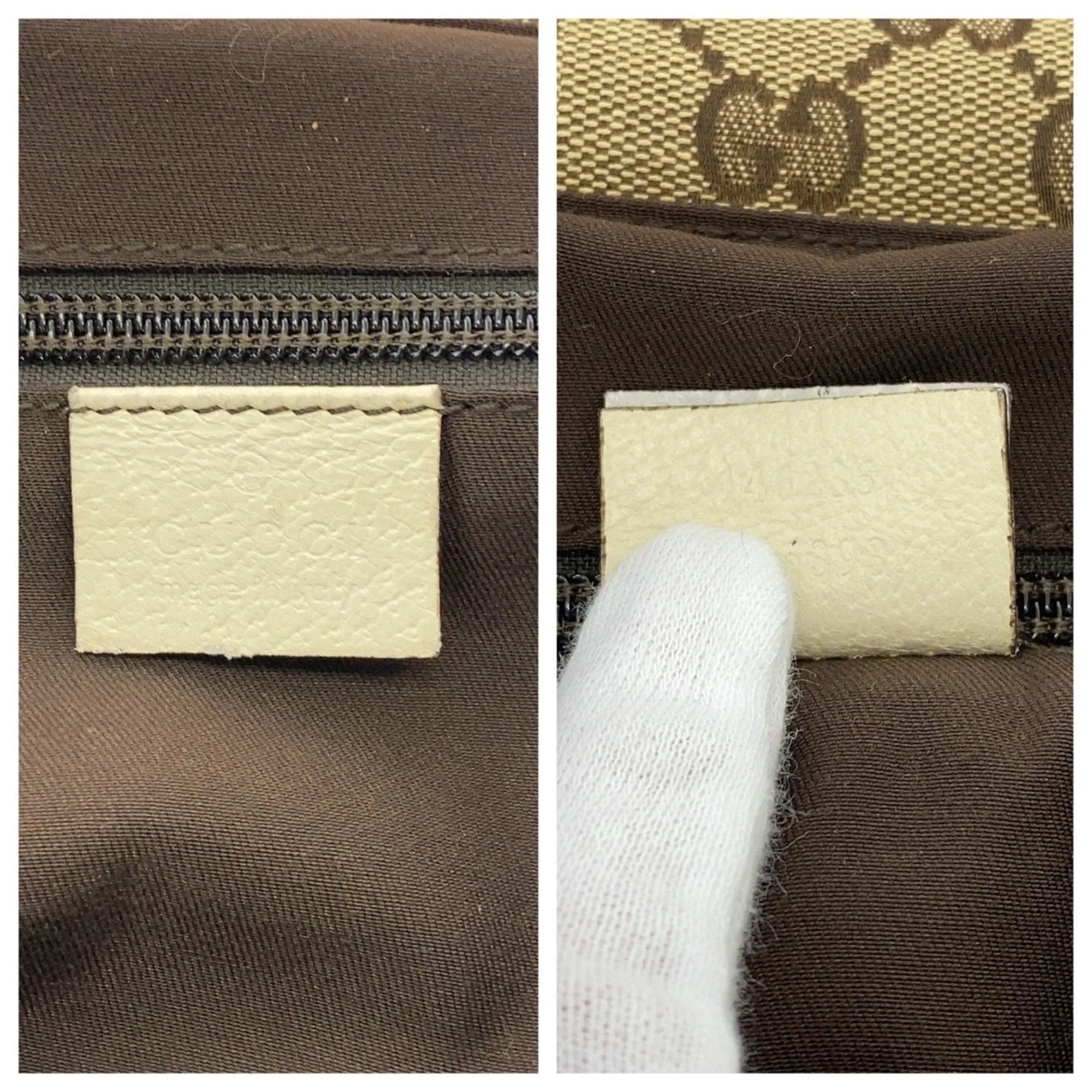 Gucci ivory Gg Canvas Messenger Bag Shoulder Bag (Pre-Owned)
