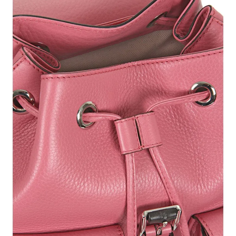 Gucci Pink leather bamboo sac backpack