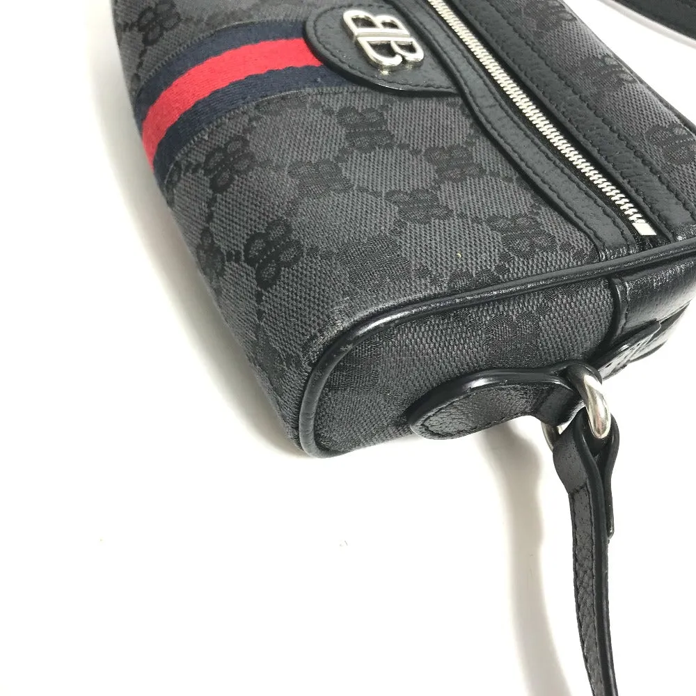 GUCCI Shoulder Bag 680128 Canvas / leather black Balenciaga Balenciaga collaboration Hacker Project GG