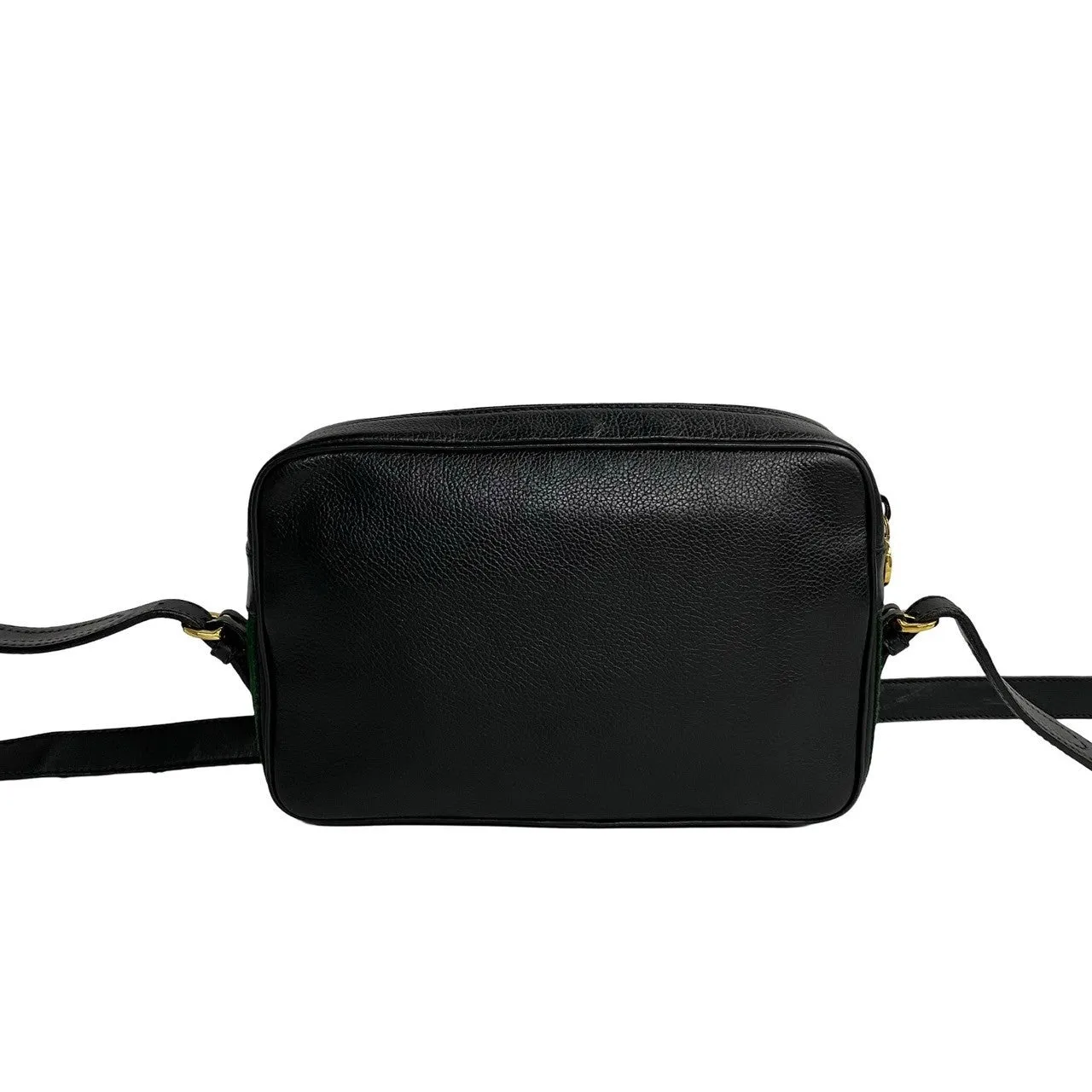 GUCCI Shoulder Bag leather black Sherry line