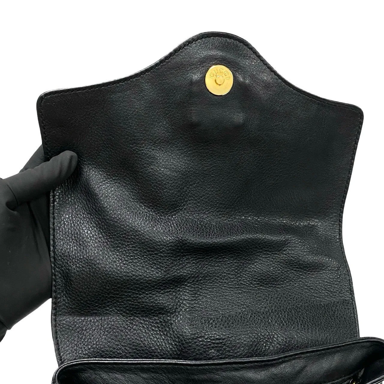 GUCCI Shoulder Bag leather black