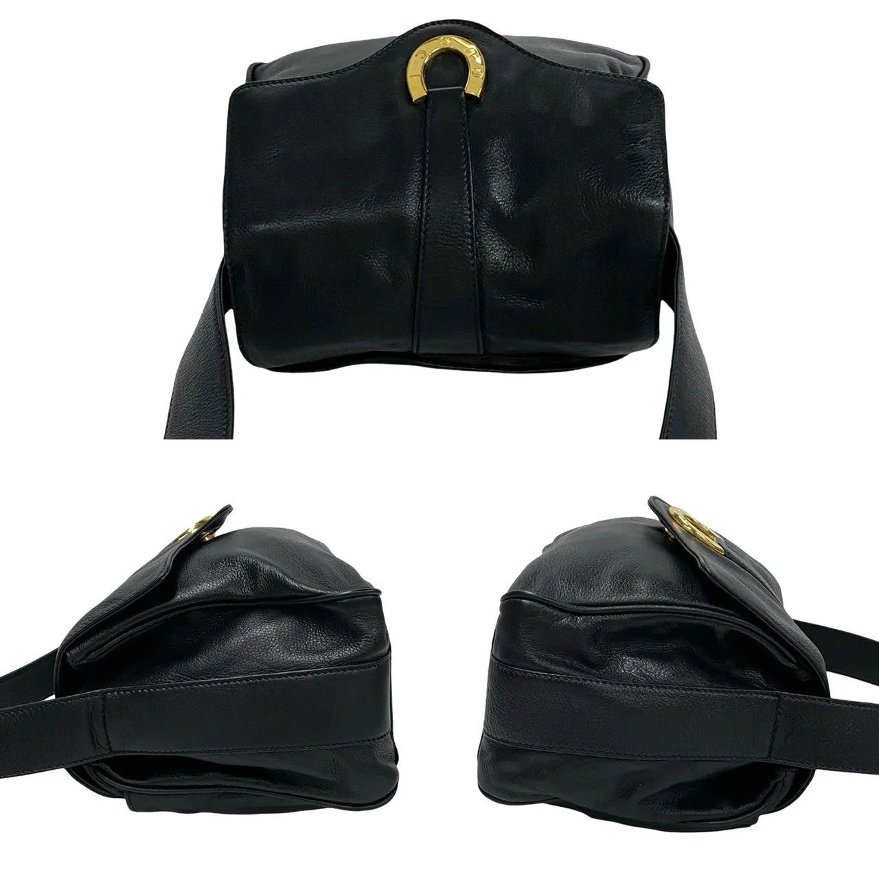 GUCCI Shoulder Bag leather black