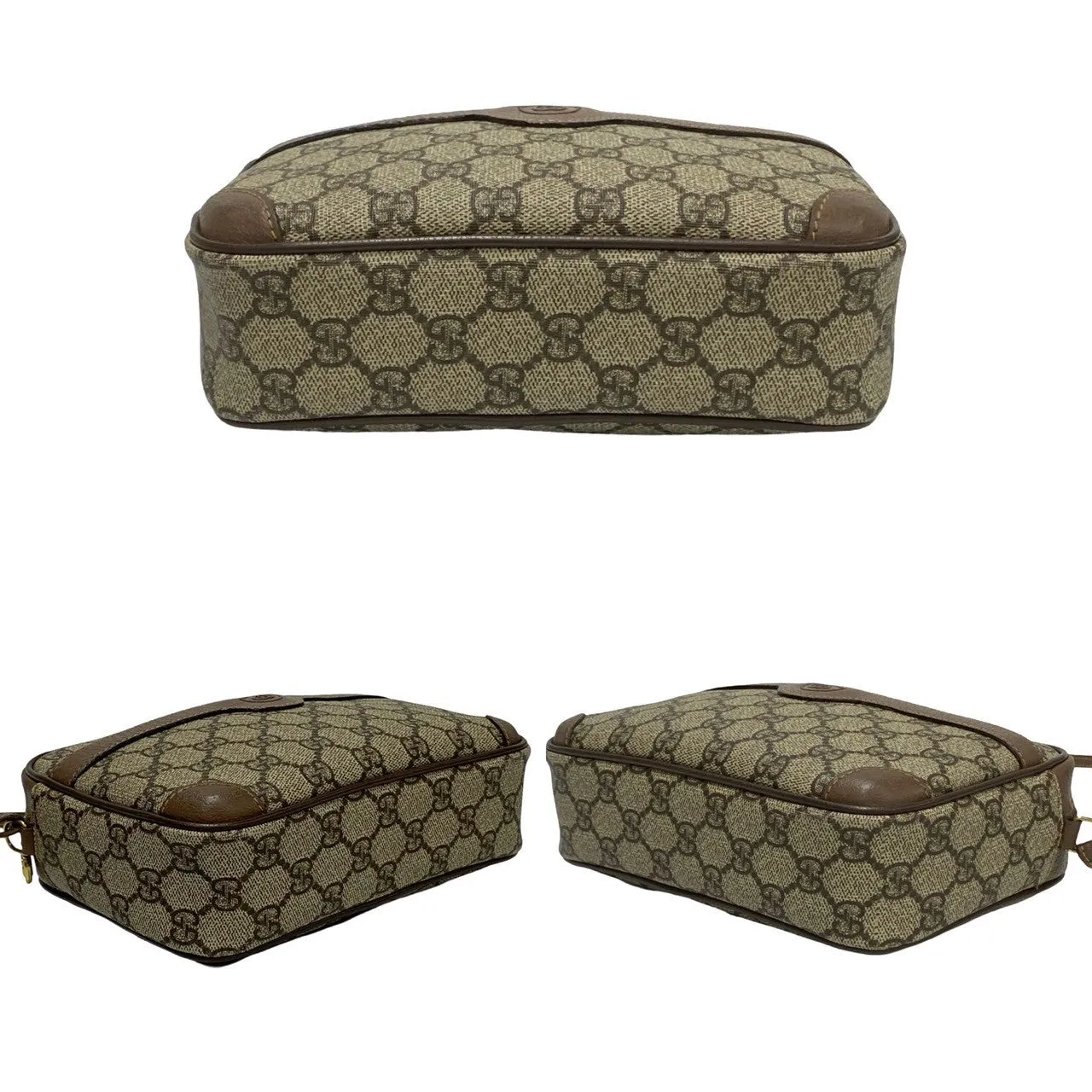 GUCCI Shoulder Bag leather Brown