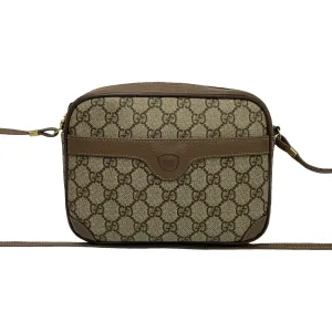 GUCCI Shoulder Bag leather Brown