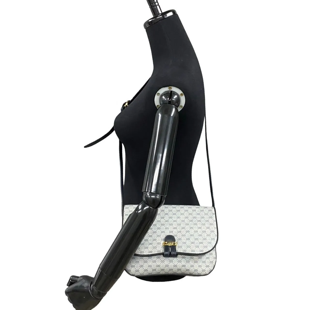 GUCCI Shoulder Bag leather Navy