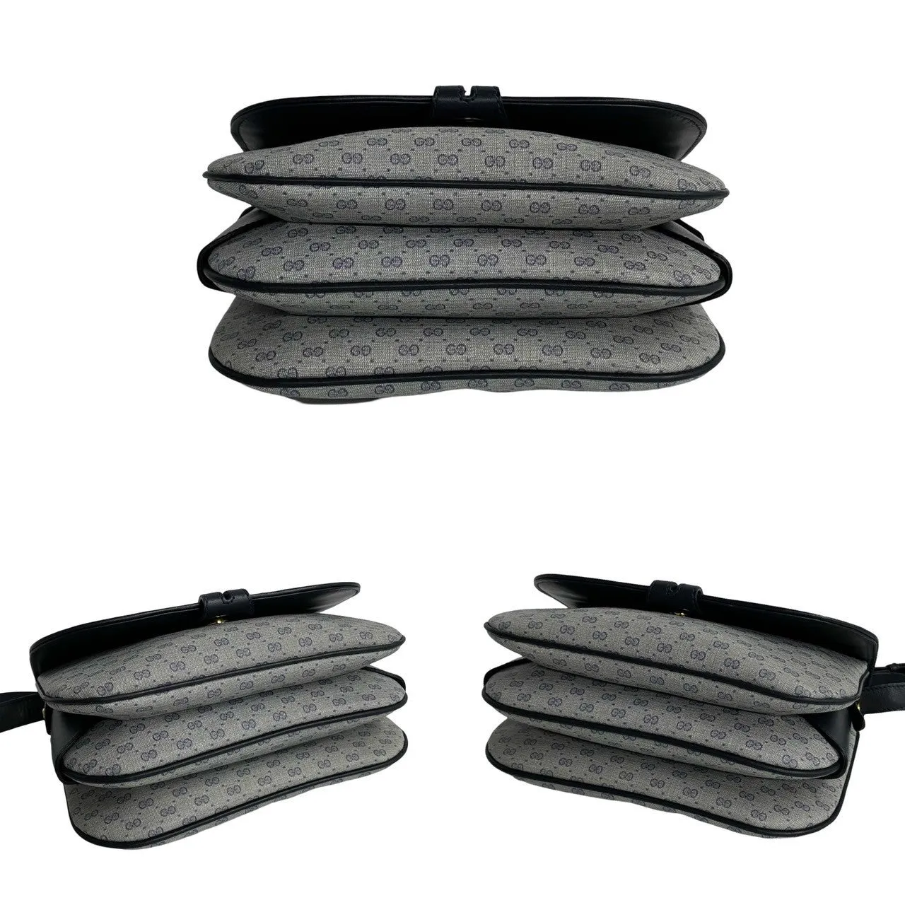 GUCCI Shoulder Bag leather Navy