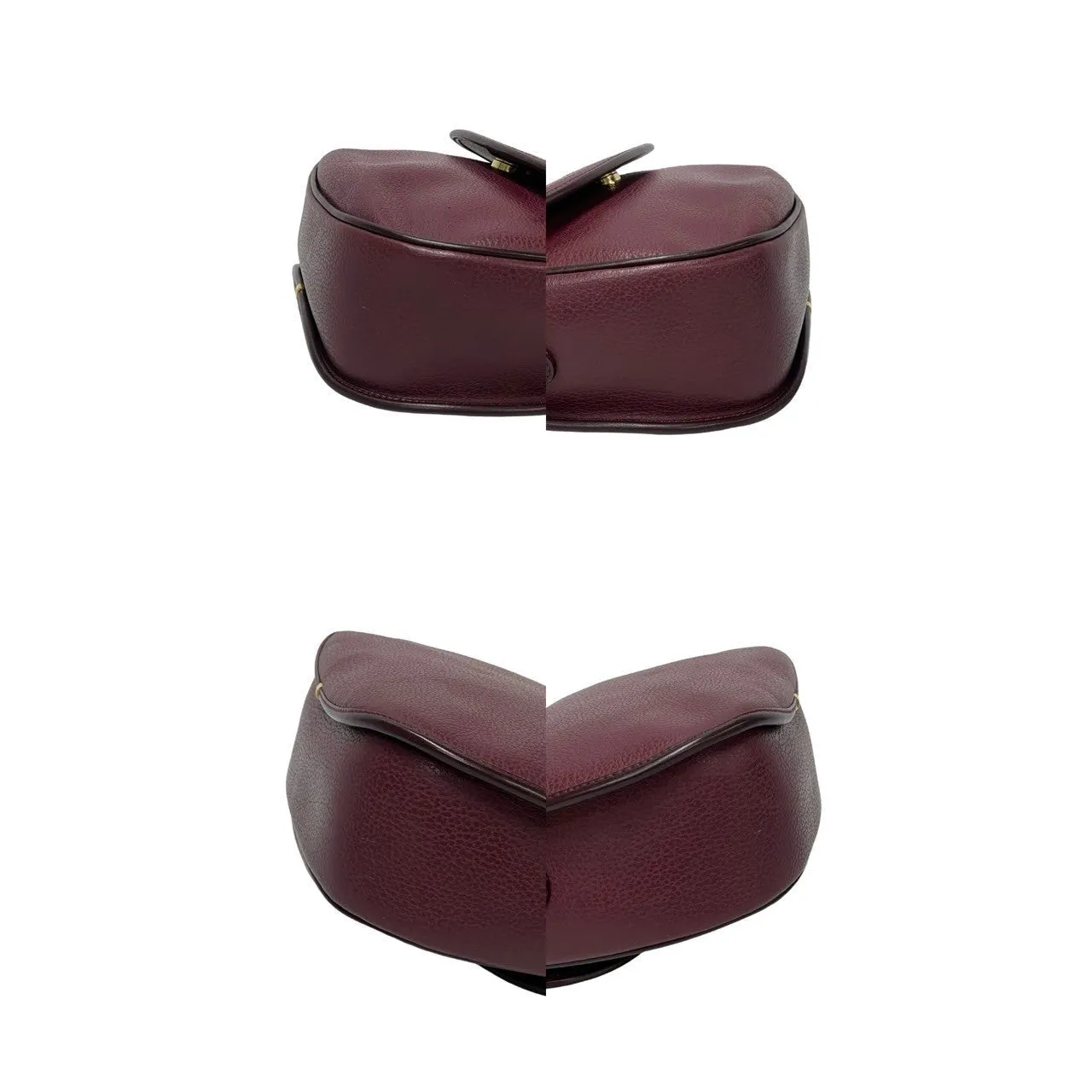 GUCCI Shoulder Bag leather purple