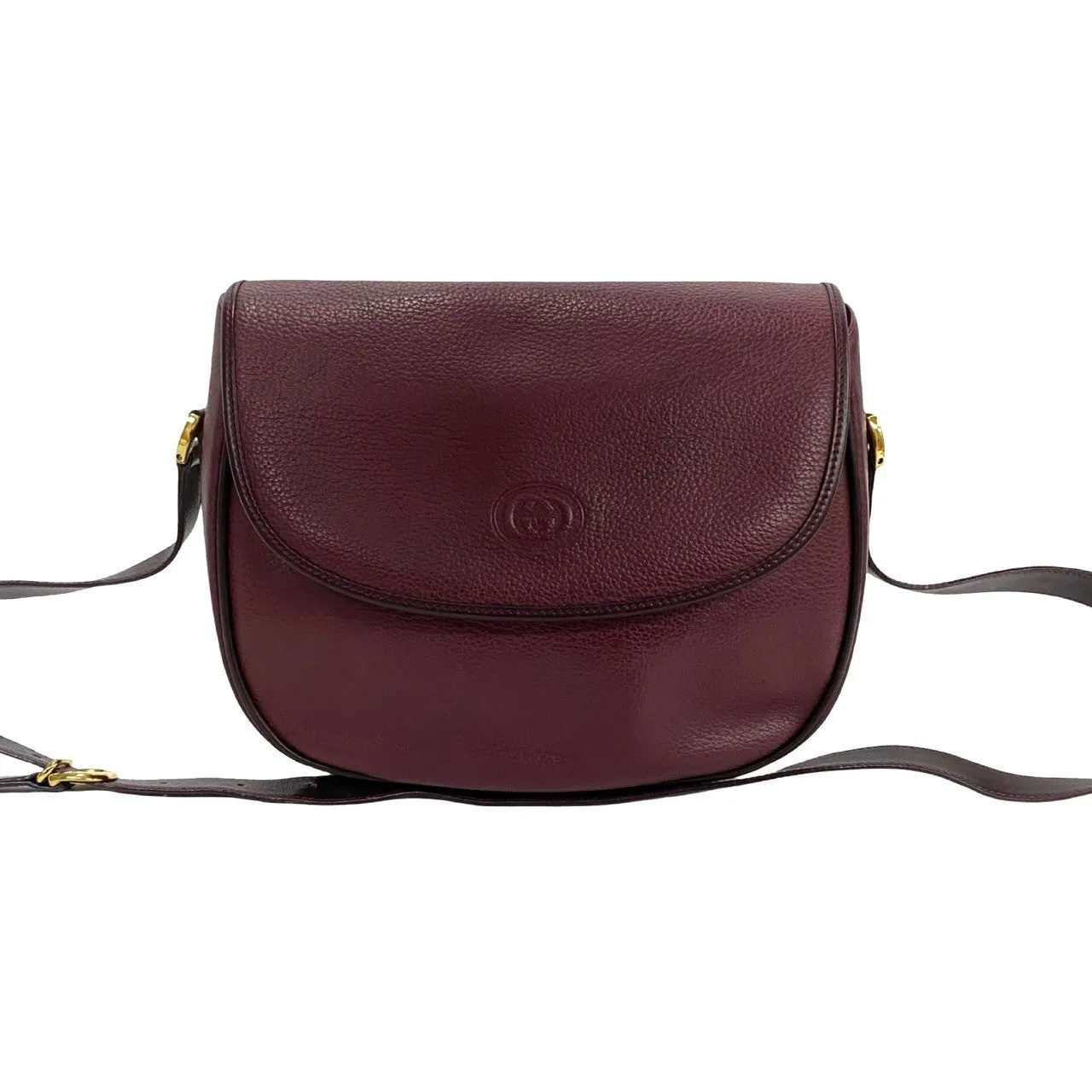 GUCCI Shoulder Bag leather purple