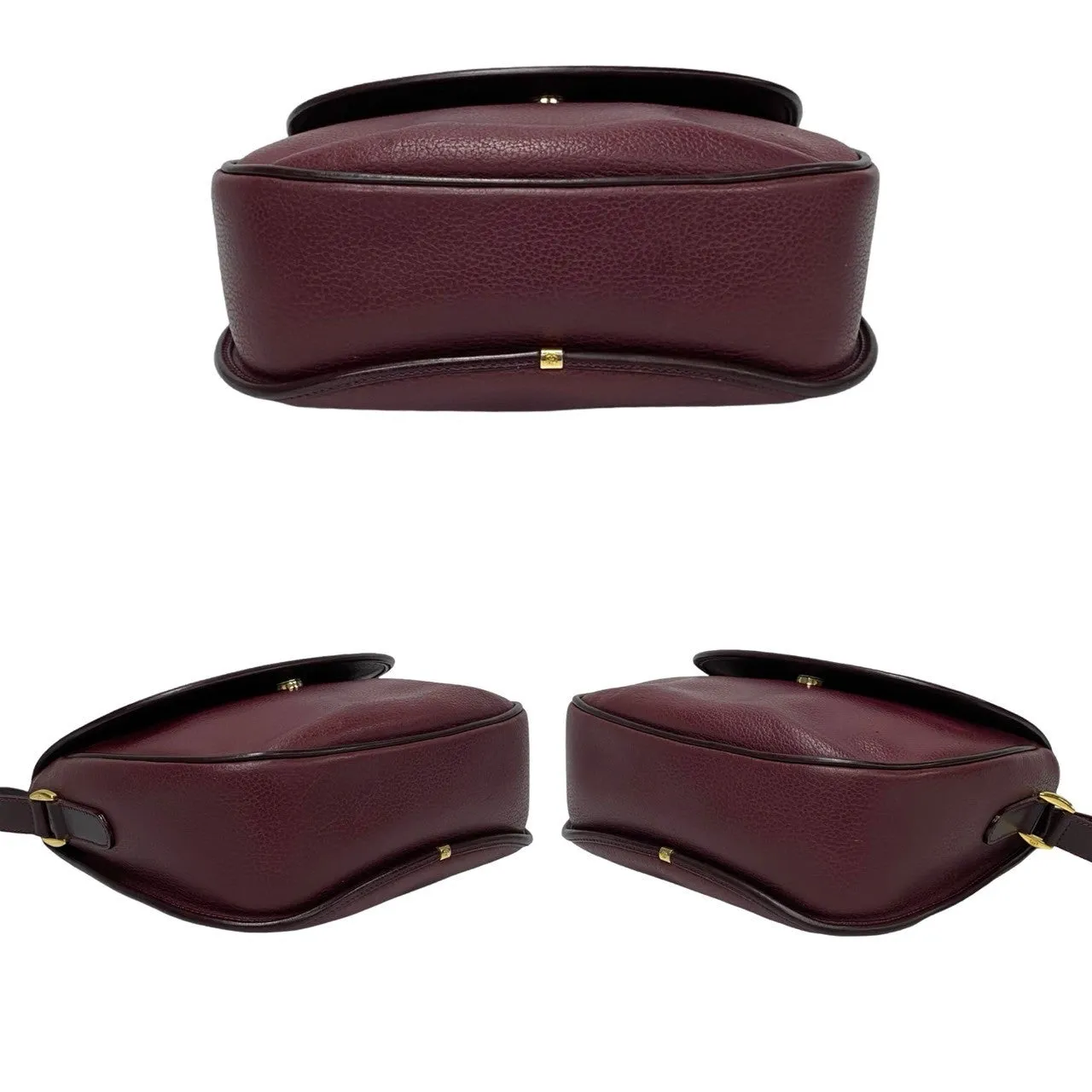 GUCCI Shoulder Bag leather purple