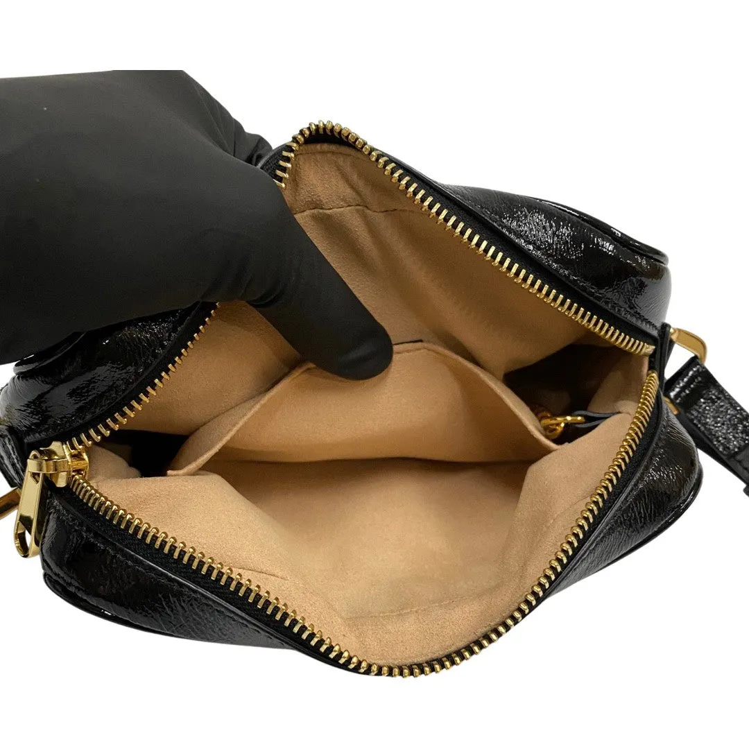 GUCCI Shoulder Bag Suede black Sherry line