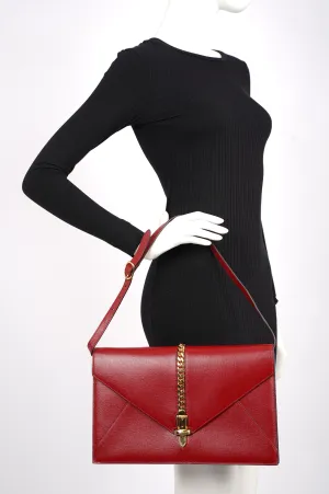 Gucci Womans Sylvie 1969 Shoulder Bag Red Medium