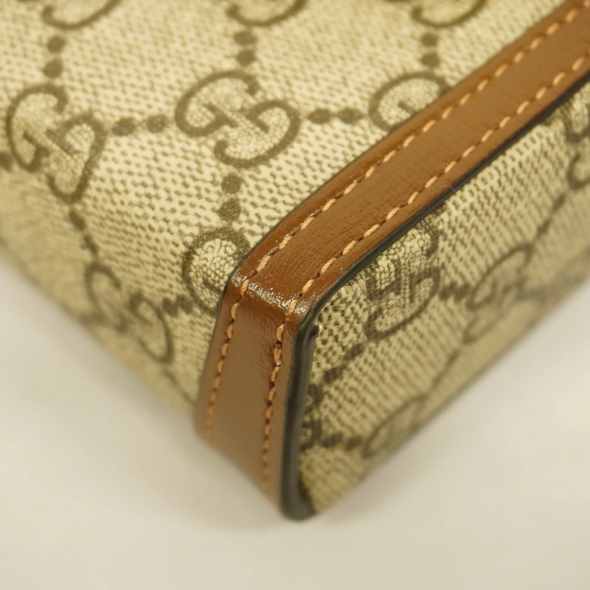GUCCIAuth  Horsebit 625615 Women's GG Supreme Shoulder Bag Beige,Brown