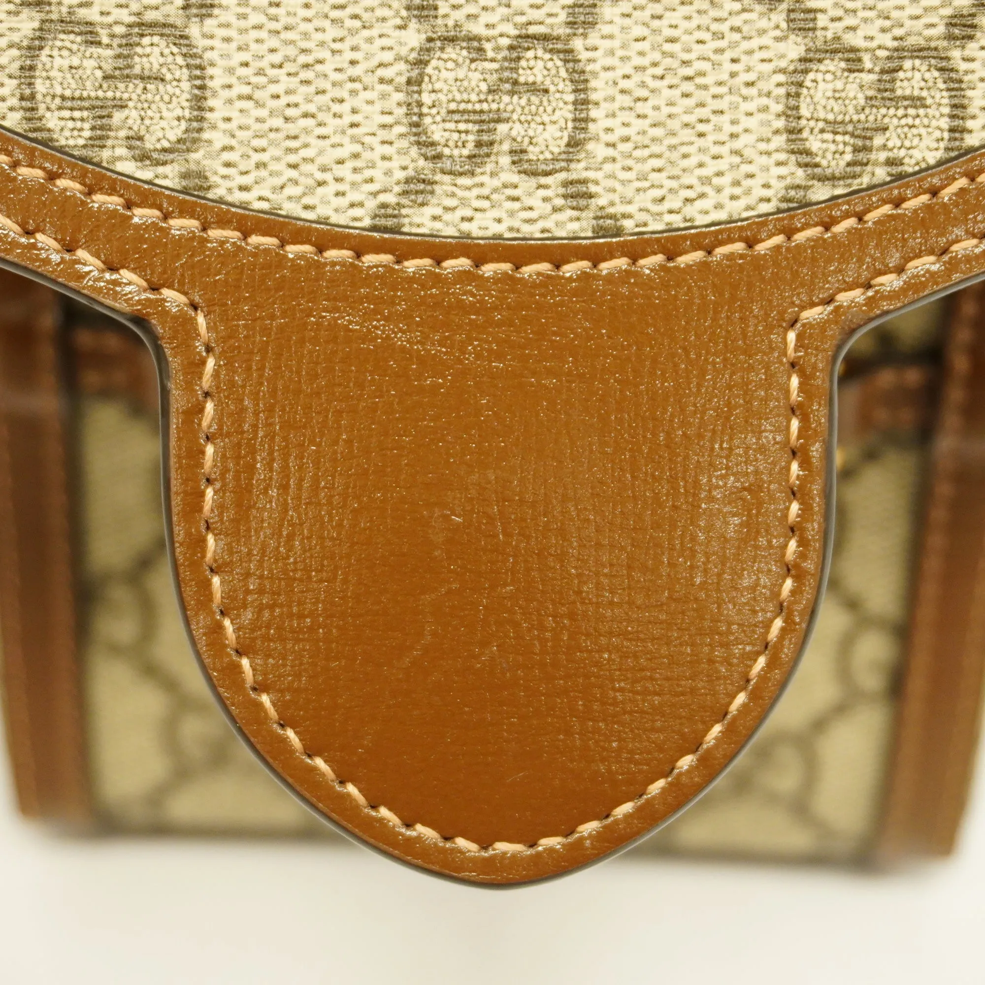 GUCCIAuth  Horsebit 625615 Women's GG Supreme Shoulder Bag Beige,Brown