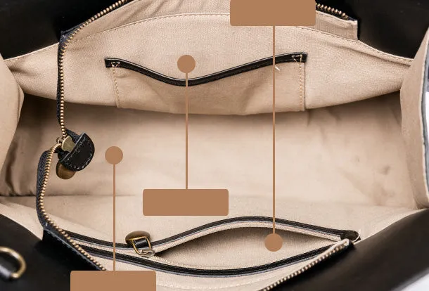 Handmade Genuine Leather Handbag Shopper Bag Crossbody Bag Shoulder Bag Purse For Women