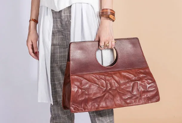 Handmade Genuine Leather Handbag Shopper Bag Crossbody Bag Shoulder Bag Purse For Women