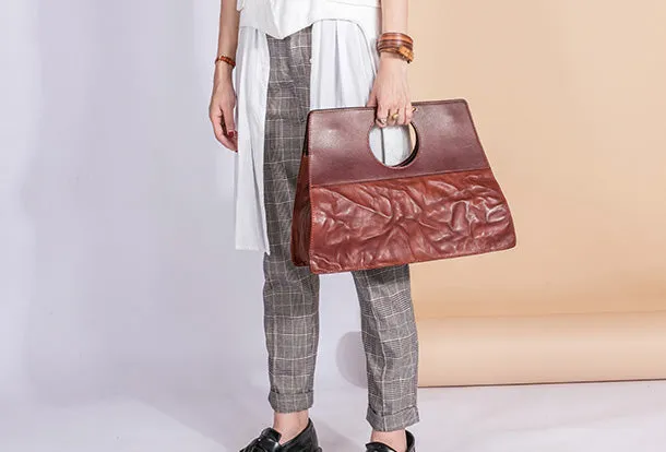 Handmade Genuine Leather Handbag Shopper Bag Crossbody Bag Shoulder Bag Purse For Women