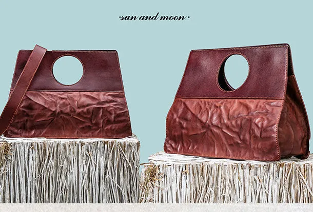 Handmade Genuine Leather Handbag Shopper Bag Crossbody Bag Shoulder Bag Purse For Women