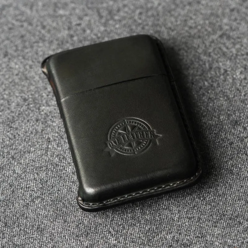 Handmade Green Leather Mens 10pcs Cigarette Holder Case Cool Cigarette Case for Men