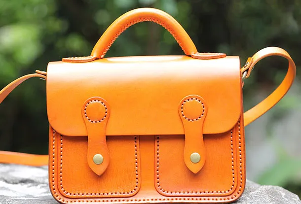 Handmade handbag satchel purse leather crossbody bag shoulder bag women