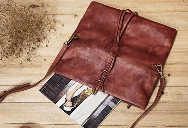 Handmade Leather clutch purse shoulder bag for women leather crossbody bag