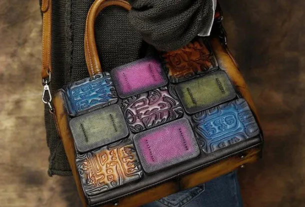 Handmade Leather crossbody purse shoulder bag for women leather messenger bag