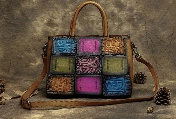Handmade Leather crossbody purse shoulder bag for women leather messenger bag