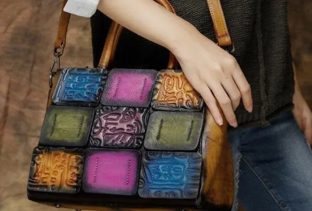 Handmade Leather crossbody purse shoulder bag for women leather messenger bag