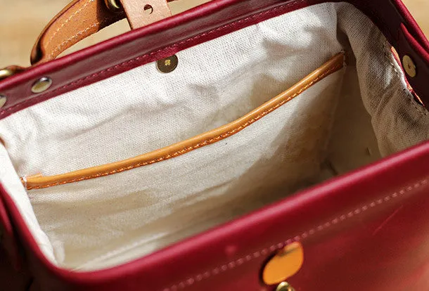 Handmade Leather doctor bags for women leather shoulder doctor bag crossbody bag