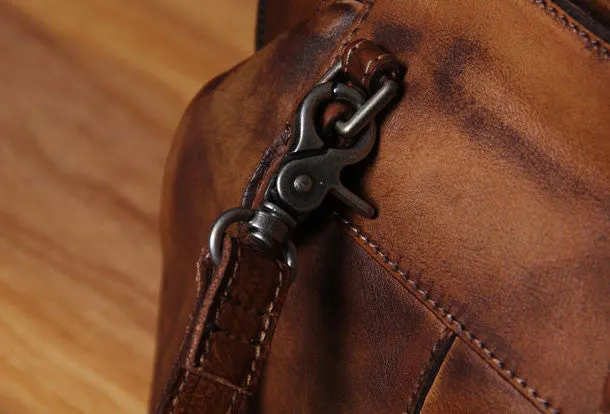 Handmade Leather handbag purse shoulder bag for women leather shopper bag