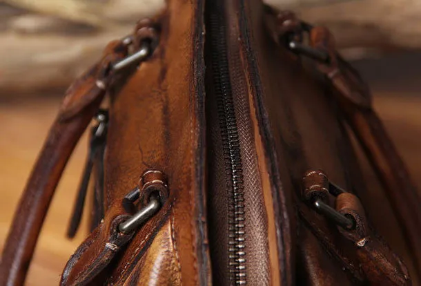 Handmade Leather handbag purse shoulder bag for women leather shopper bag