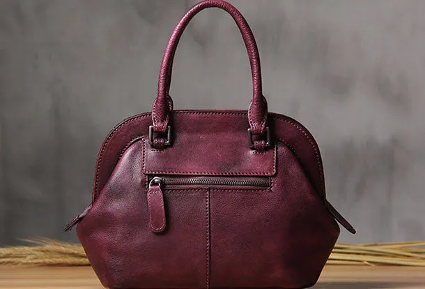 Handmade Leather handbag purse shoulder bag for women leather shopper bag