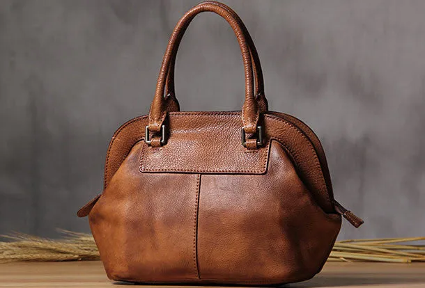 Handmade Leather handbag purse shoulder bag for women leather shopper bag