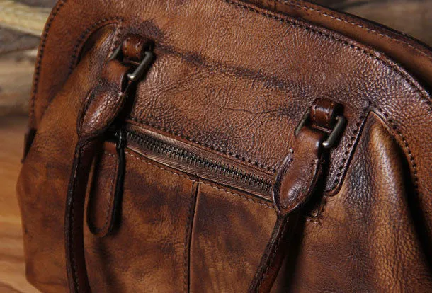 Handmade Leather handbag purse shoulder bag for women leather shopper bag