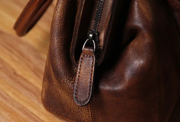 Handmade Leather handbag purse shoulder bag for women leather shopper bag