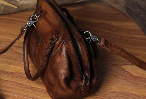 Handmade Leather handbag purse shoulder bag for women leather shopper bag
