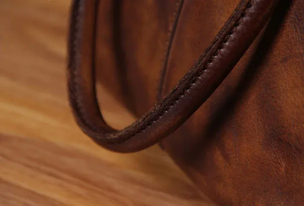 Handmade Leather handbag purse shoulder bag for women leather shopper bag