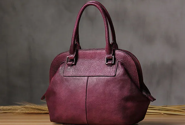 Handmade Leather handbag purse shoulder bag for women leather shopper bag