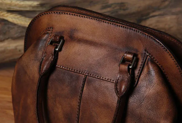 Handmade Leather handbag purse shoulder bag for women leather shopper bag