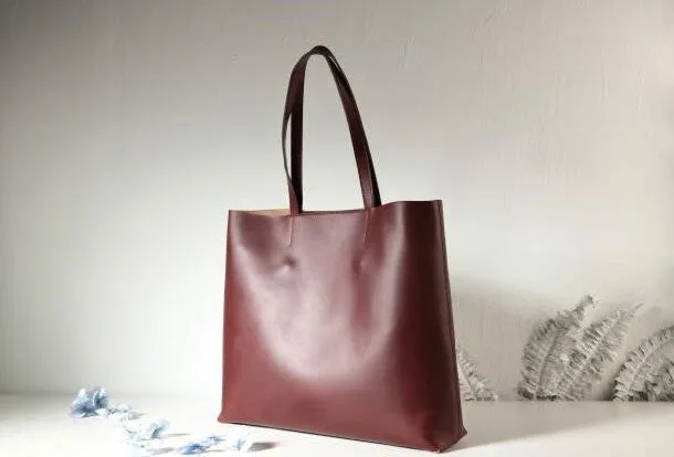 Handmade Leather handbag tote purse shoulder bag for women leather