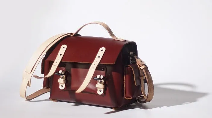 Handmade Leather Red Womens Messenger Bag Fashion Shoulder Bag for Women