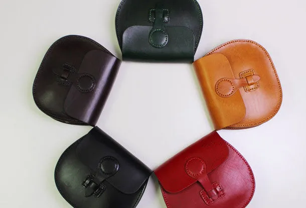 Handmade Leather satchel bag shoulder bag black coffee yellow for women leather crossbody bag