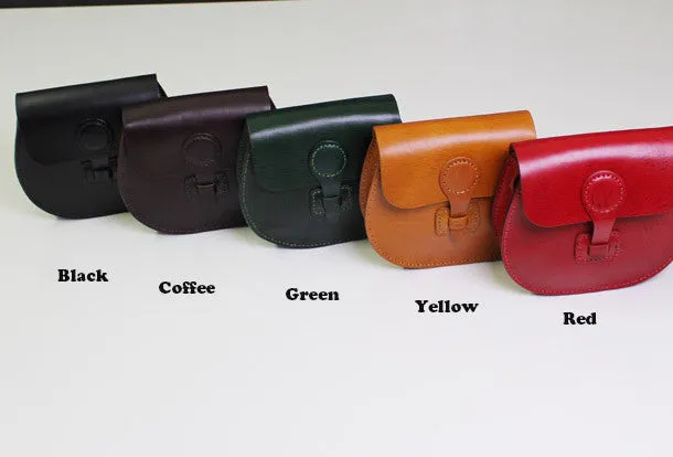 Handmade Leather satchel bag shoulder bag black coffee yellow for women leather crossbody bag