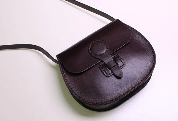Handmade Leather satchel bag shoulder bag black coffee yellow for women leather crossbody bag